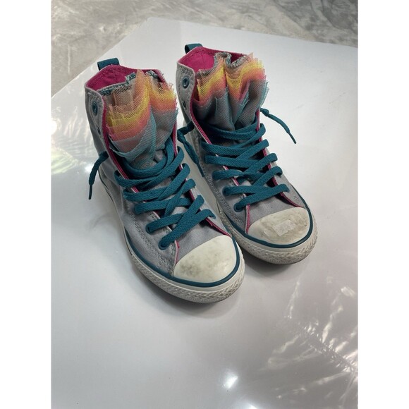 Women’s Converse Shoes Size 3 Multicolor Fun Shoes In Excellent Condition - Picture 8 of 16